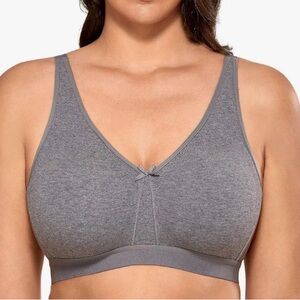 AISILIN Women's Wireless Plus Size Bra Cotton Support Comfort Unlined Size 34E